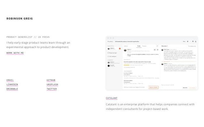 Greig website preview