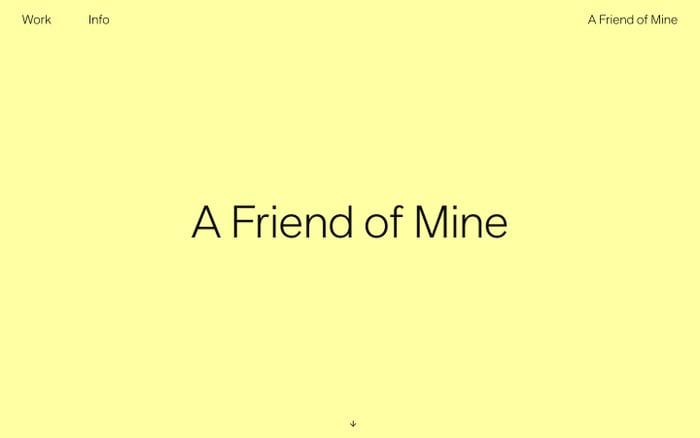 A Friend of Mine website preview