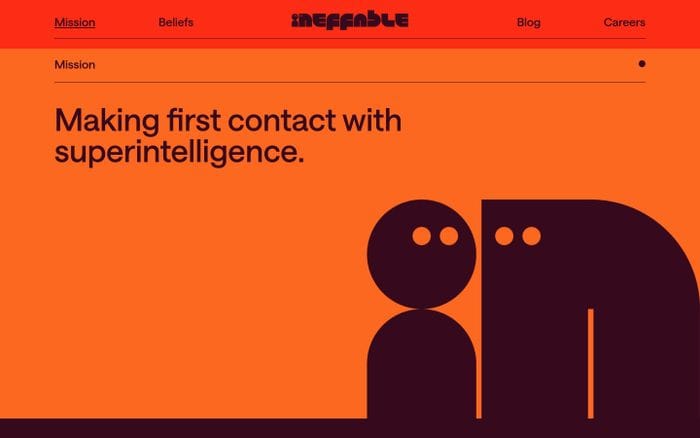 Ineffable Intelligence website preview