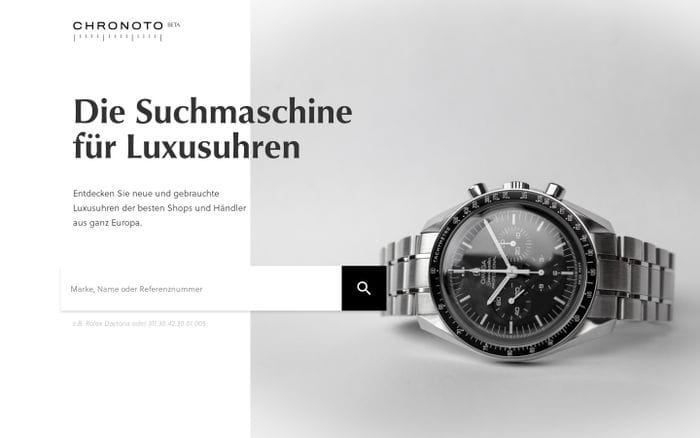 Chronoto - Luxusuhren vergleichen & kaufen website preview