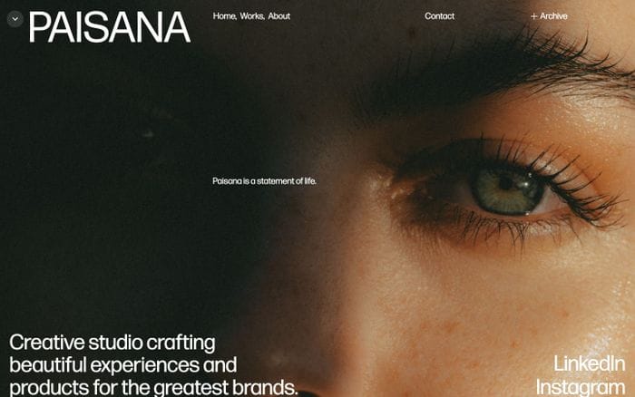 Paisana Studio website preview