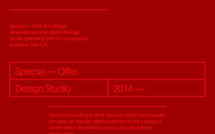 Special–Offer Studio website preview