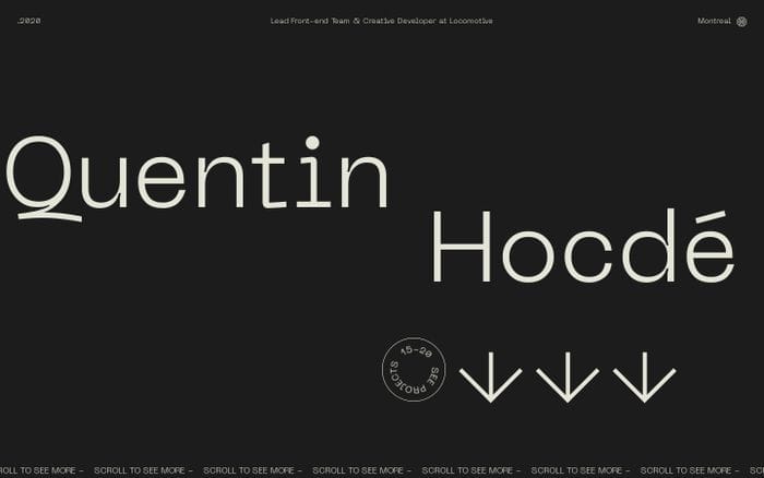 Quentin Hocdé website preview