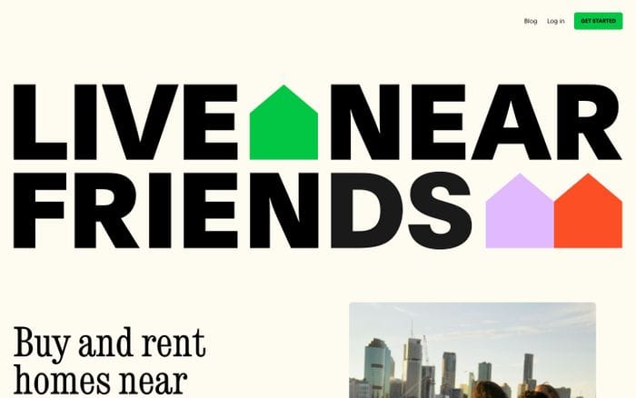 Live Near Friends website preview