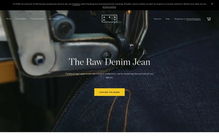 Asket website preview