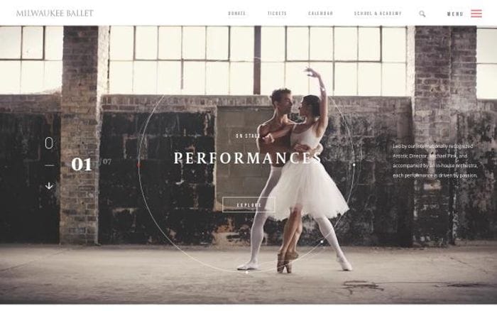 Milwaukeeballet website preview