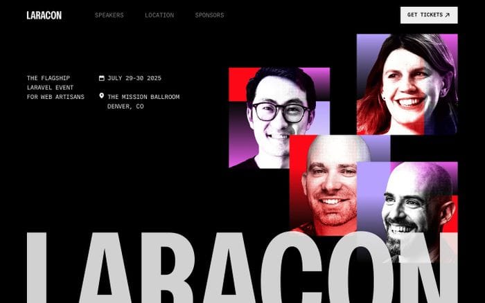 Laracon 2025 website preview