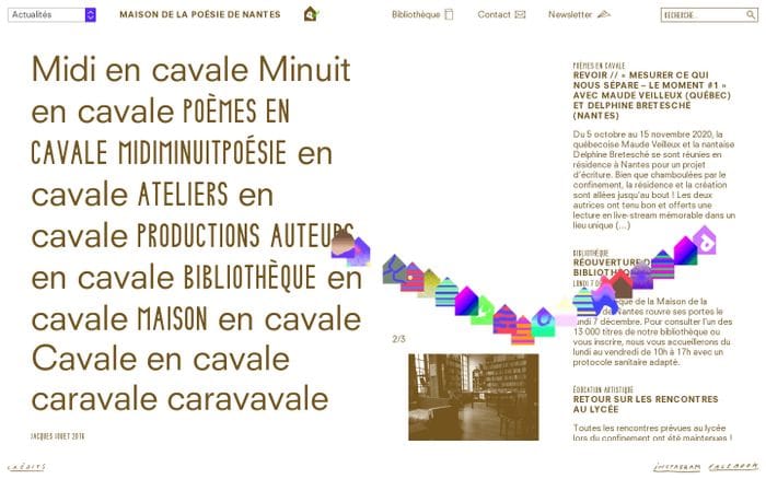 Maison de la Poésie de Nantes website preview