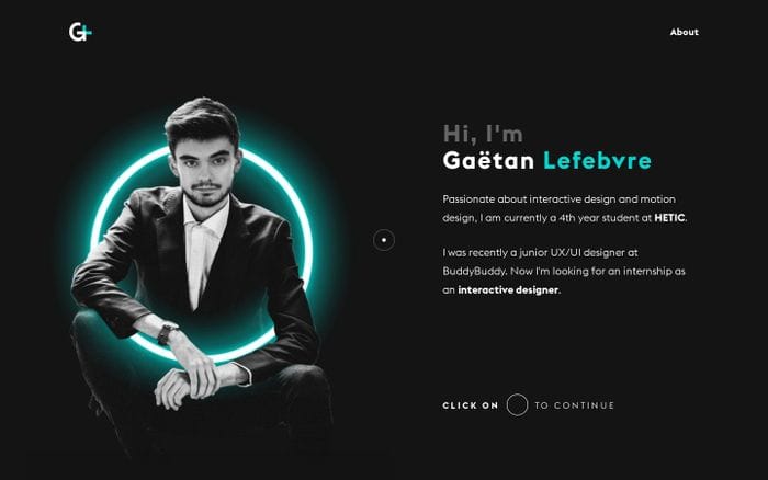 Gaëtan LEFEBVRE | Interactive Designer & Motion Designer website preview