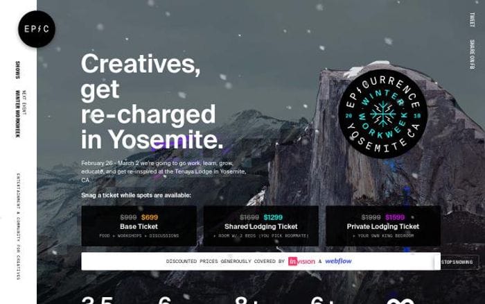 Winterworkweek website preview