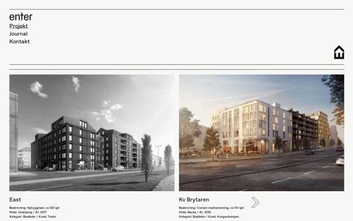 Enterarkitektur website preview