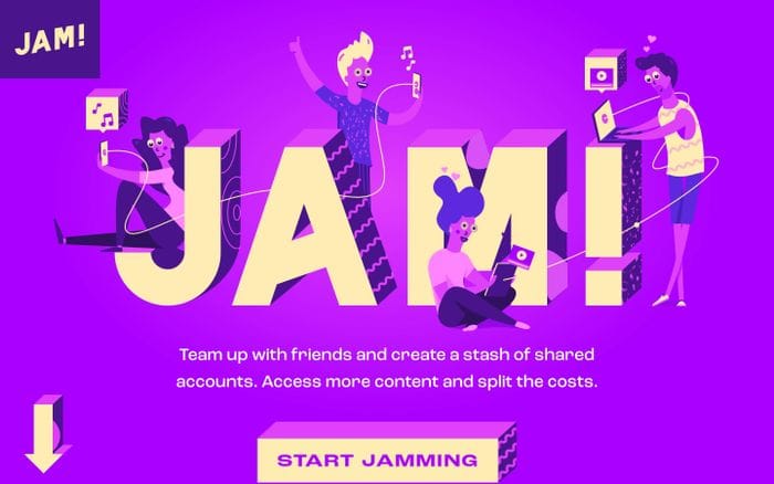 Jam website preview