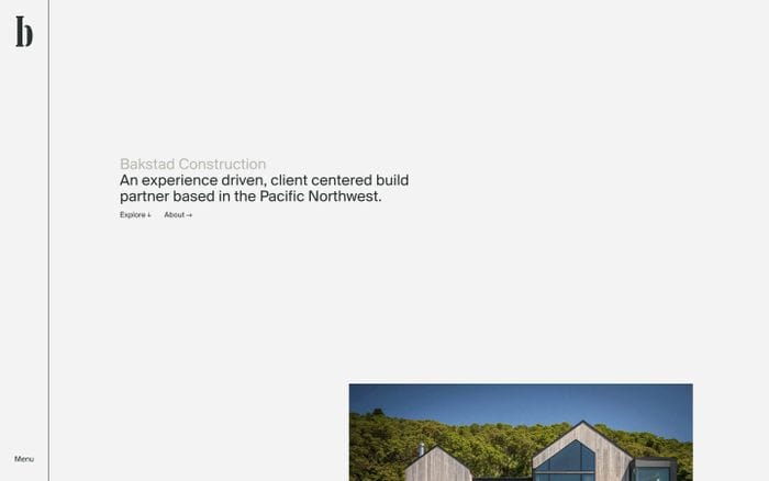Bakstad Construction website preview