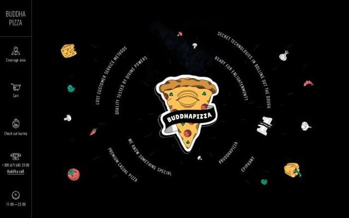 Buddhapizza website preview