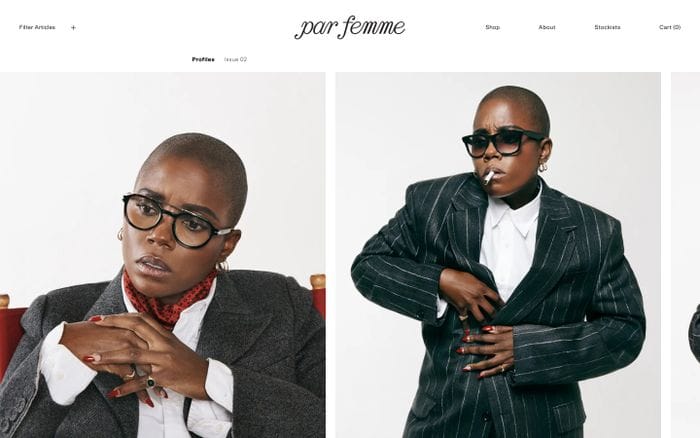 Par Femme website preview