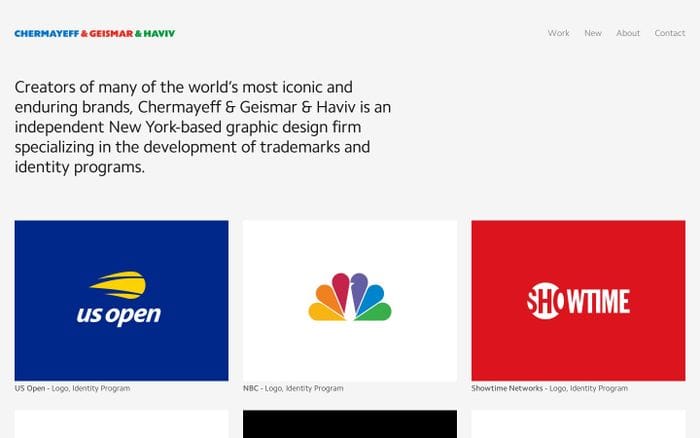 Chermayeff & Geismar & Haviv website preview