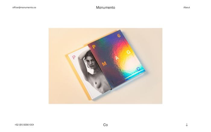 Monumento website preview