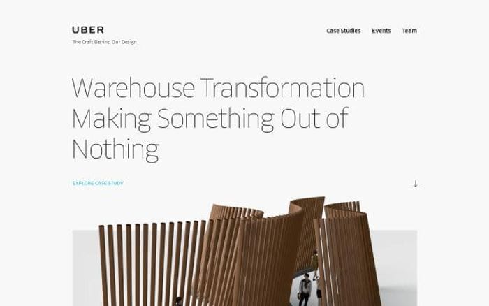 Uber website preview