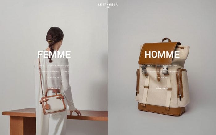 Le Tanneur website preview