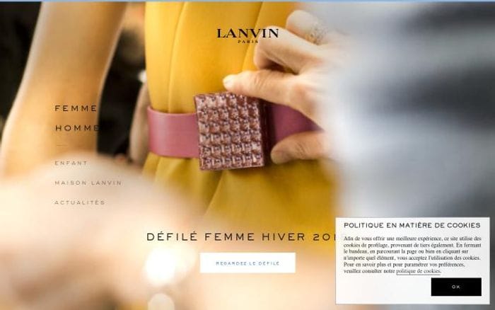 Lanvin website preview
