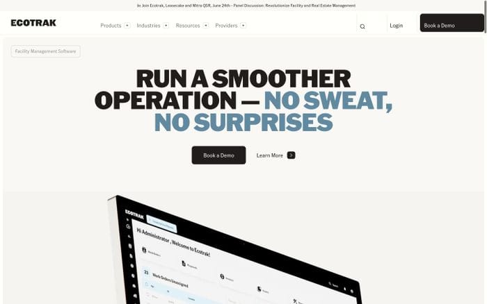 Ecotrak website preview