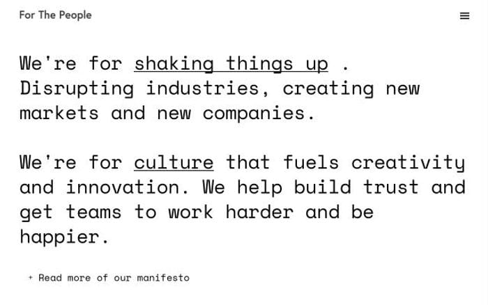 Forthepeople website preview