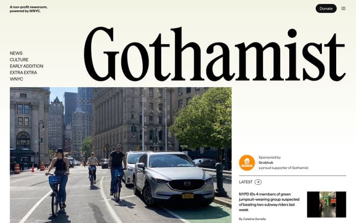 Gothamist website preview