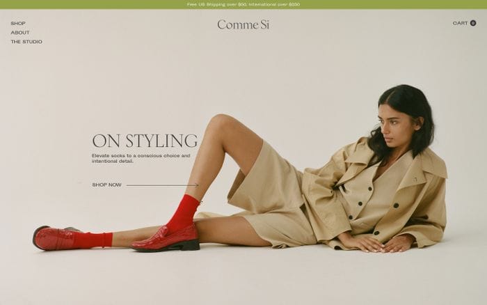 Comme Si website preview