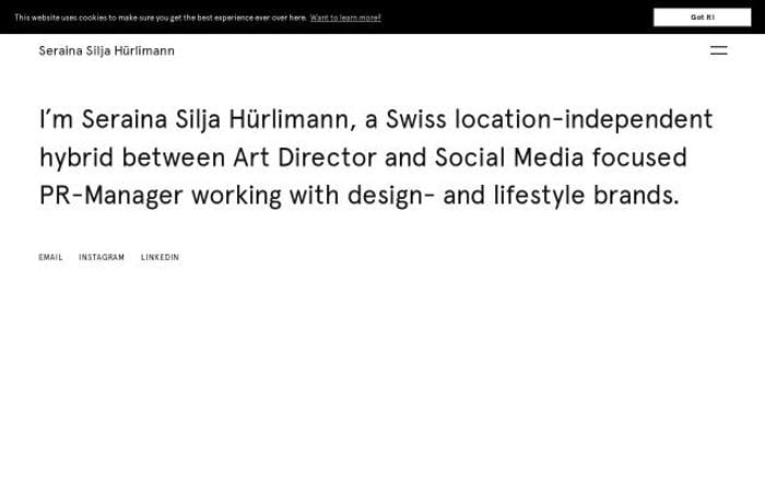 Serainasilja website preview