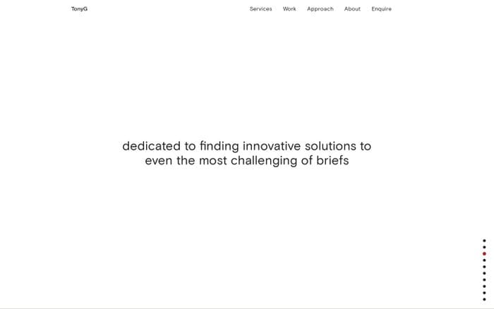 TonyG website preview
