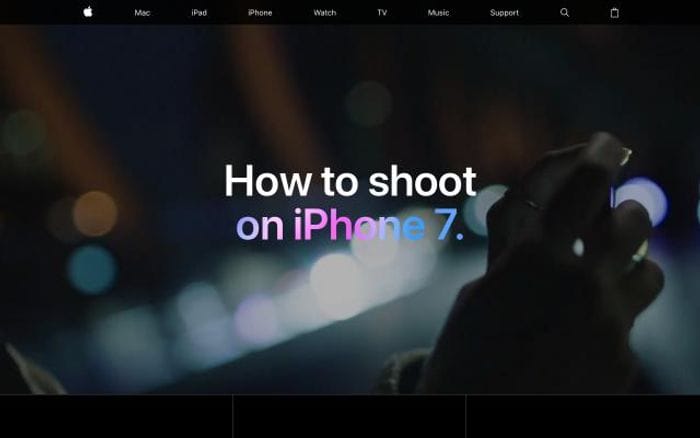 Apple website preview