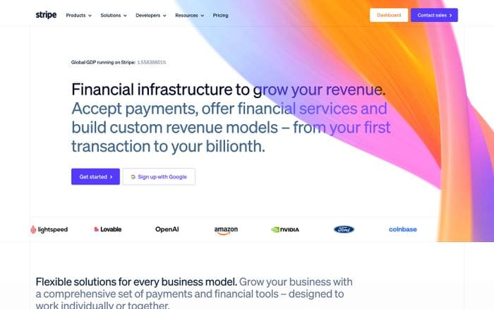 Stripe website preview