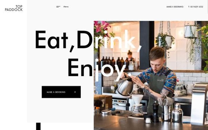 Toppaddockcafe website preview
