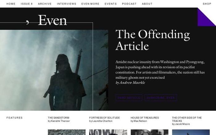 Evenmagazine website preview