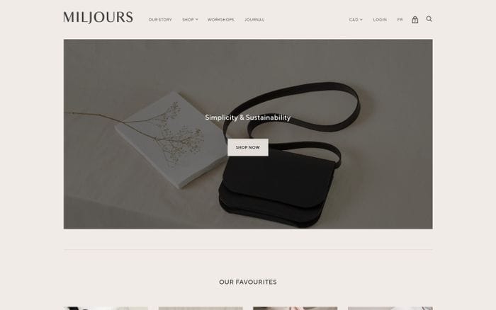 Miljours Studio website preview