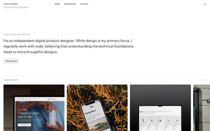 Lorenz Woehr website preview