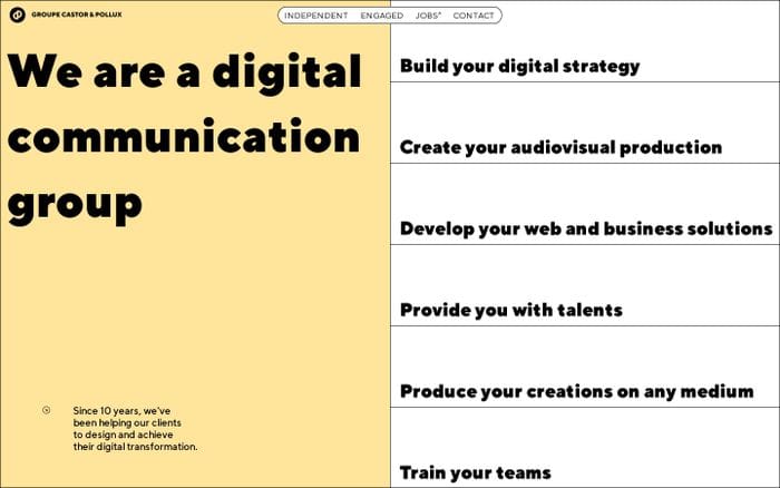 Castor & Pollux website preview