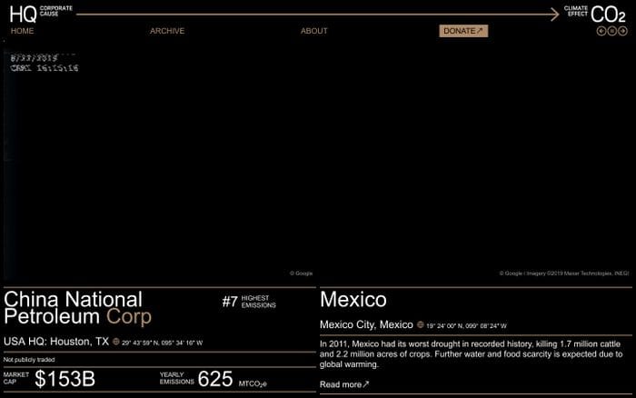 HQ→CO2 website preview