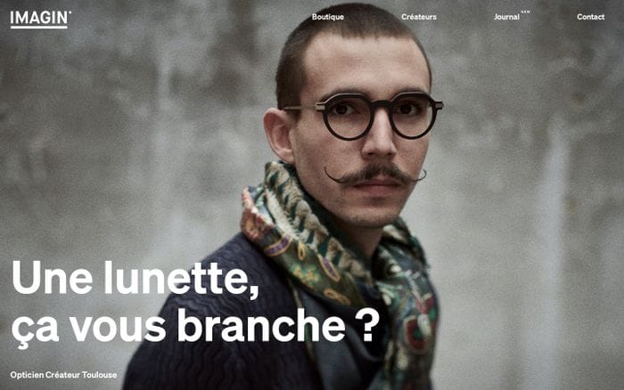 Opticien créateur à Toulouse, lunette vue et solaire / Imagin Optique website preview
