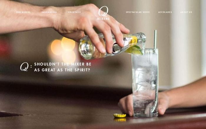 Qdrinks website preview