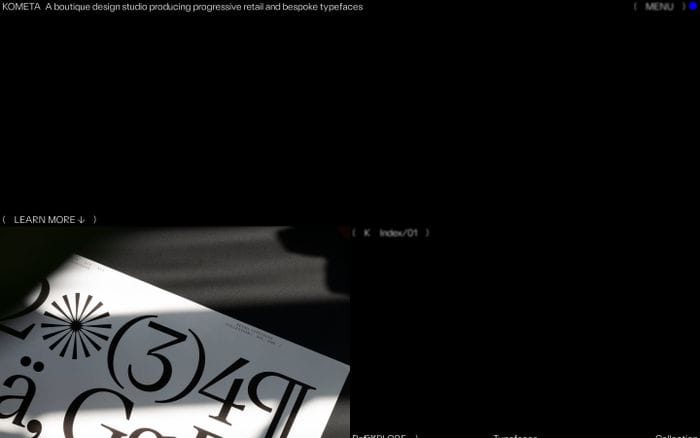 Kometa website preview