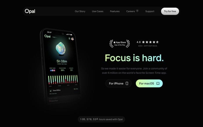 Opal website preview