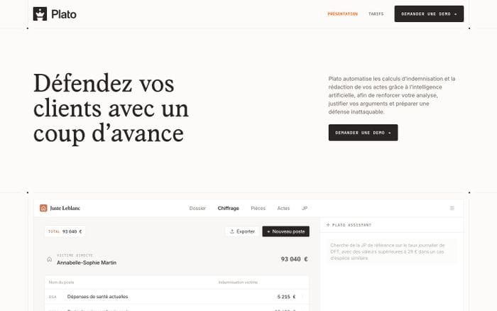 Plato website preview