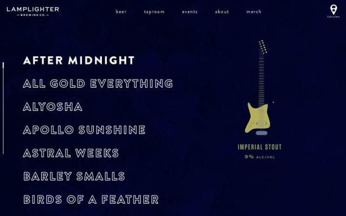 Lamplighterbrewing website preview