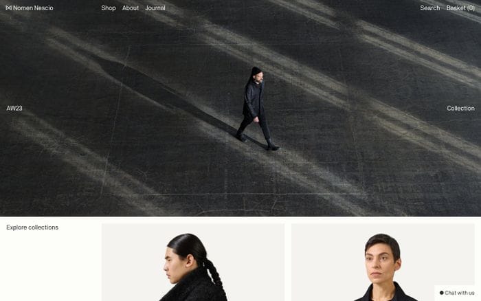 Nomen Nescio website preview