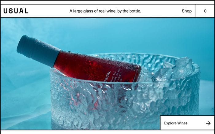 Usual wines website preview