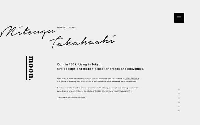 Mitsugutakahashi website preview