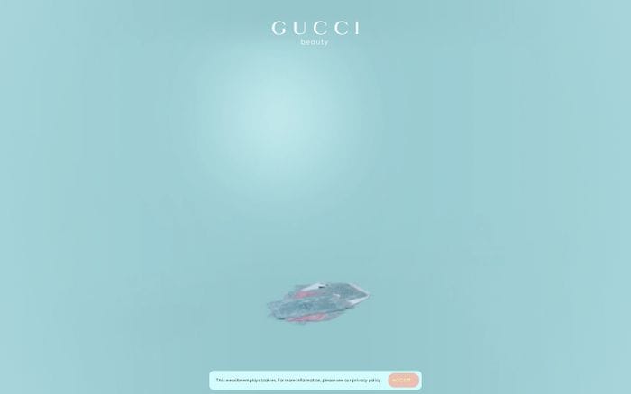 Gucci Beauty website preview
