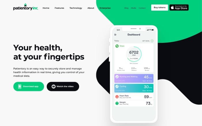 Patientory Inc | Home website preview