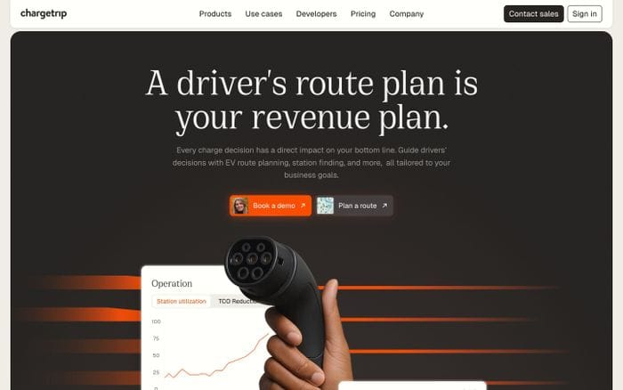 Chargetrip website preview